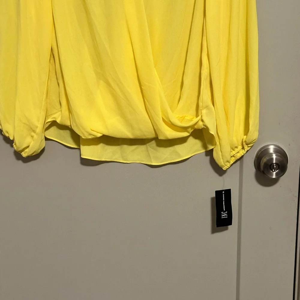 INC International Concepts Women's Yellow Blouse - Picture 2 of 4